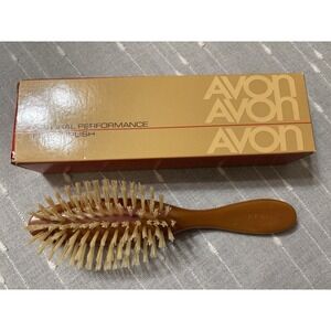 VTG Avon Natural Performance Flair Brush 8" NIB 1982 Nylon Bristles Butterscotch